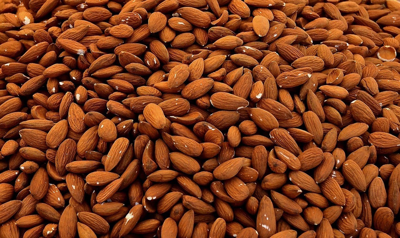 Pile of almonds