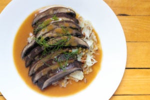 Barley Roasted Portobello and Fennel Salad