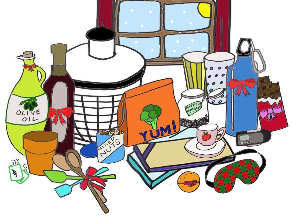 collection of gifts cartoon