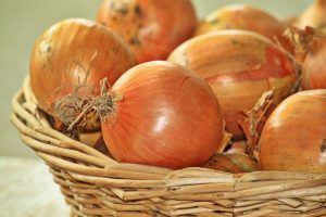 onions in a basket