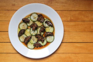Marinated Shiitake Mushrooms, Cucumber, and Sesame
